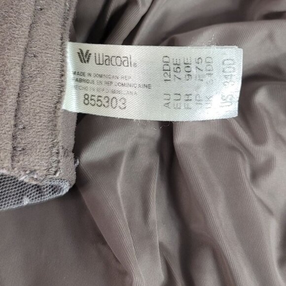 Wacoal Back Appeal Dot Jacquard Bra Gray 34DD Underwire Seamless Cup #855303 - Picture 9 of 10